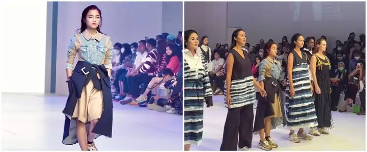 10 Potret Fuji catwalk di Jakarta Fashion Week 2023, kece abis