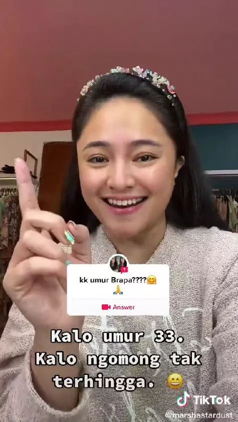 Marshanda tanpa dan pakai filter TikTok TikTok/@marshastardust