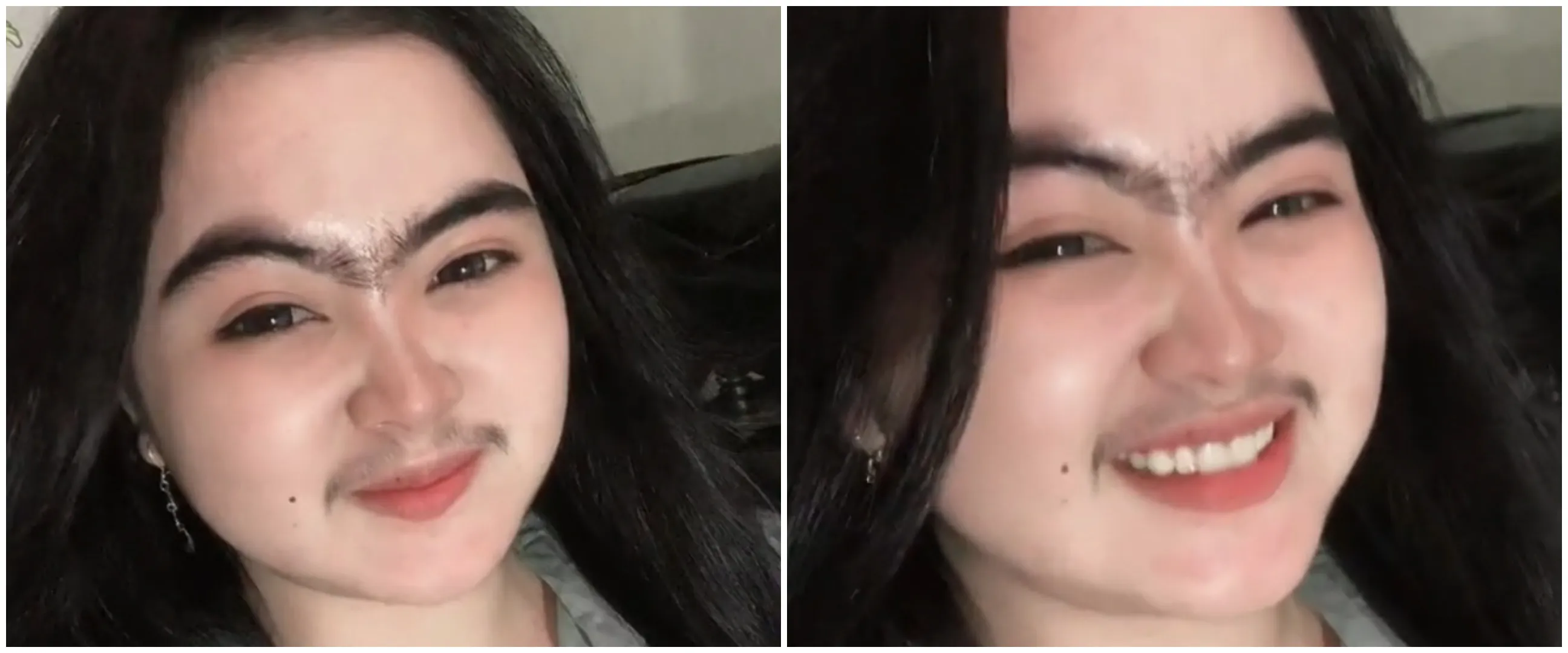 Wanita ini punya kumis tebal dan alis menyatu, sosoknya jadi sorotan