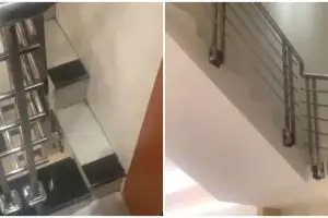 Hanya sejengkal, penampakan tangga super sempit ini bikin heran