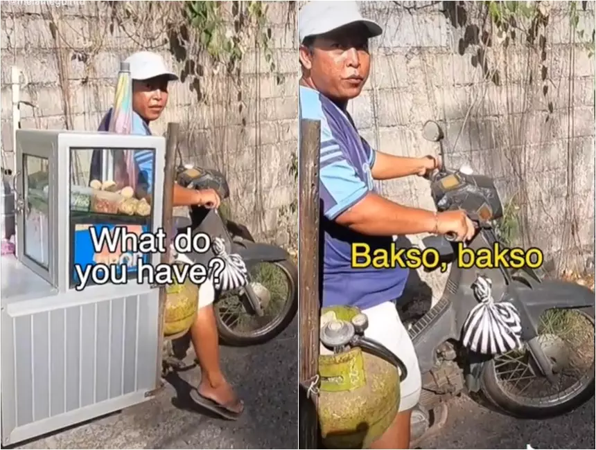 bule beli bakso keliling di Bali © 2022 TikTok