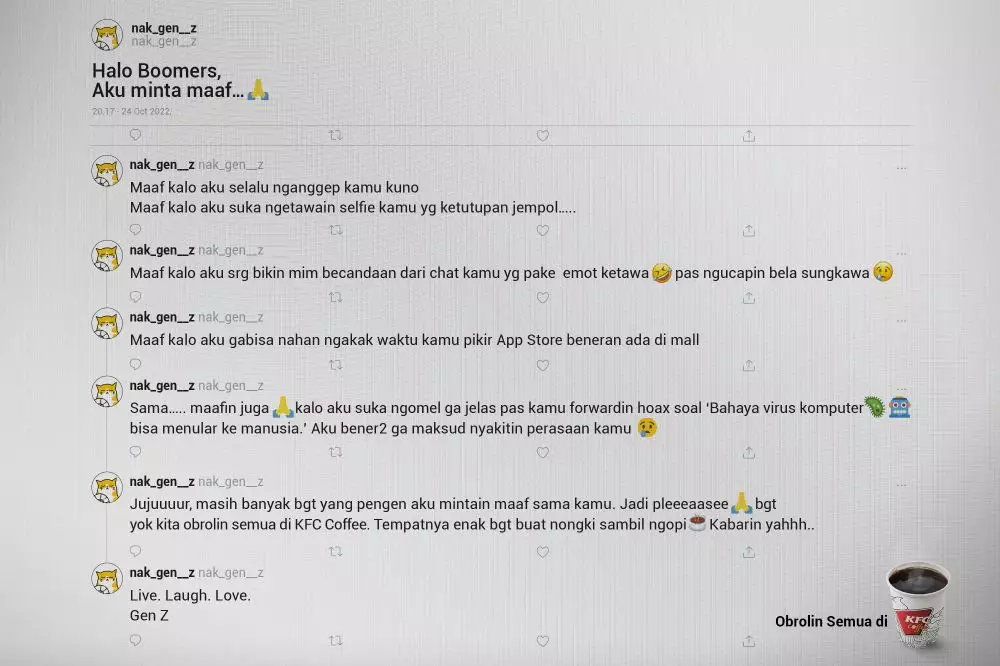 Sumpah Pemuda KFC Coffee © KFC Coffee