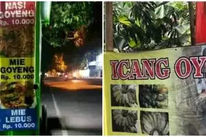 11 Spanduk dagangan lucu pakai bahasa tak biasa, auto sok imut bacanya