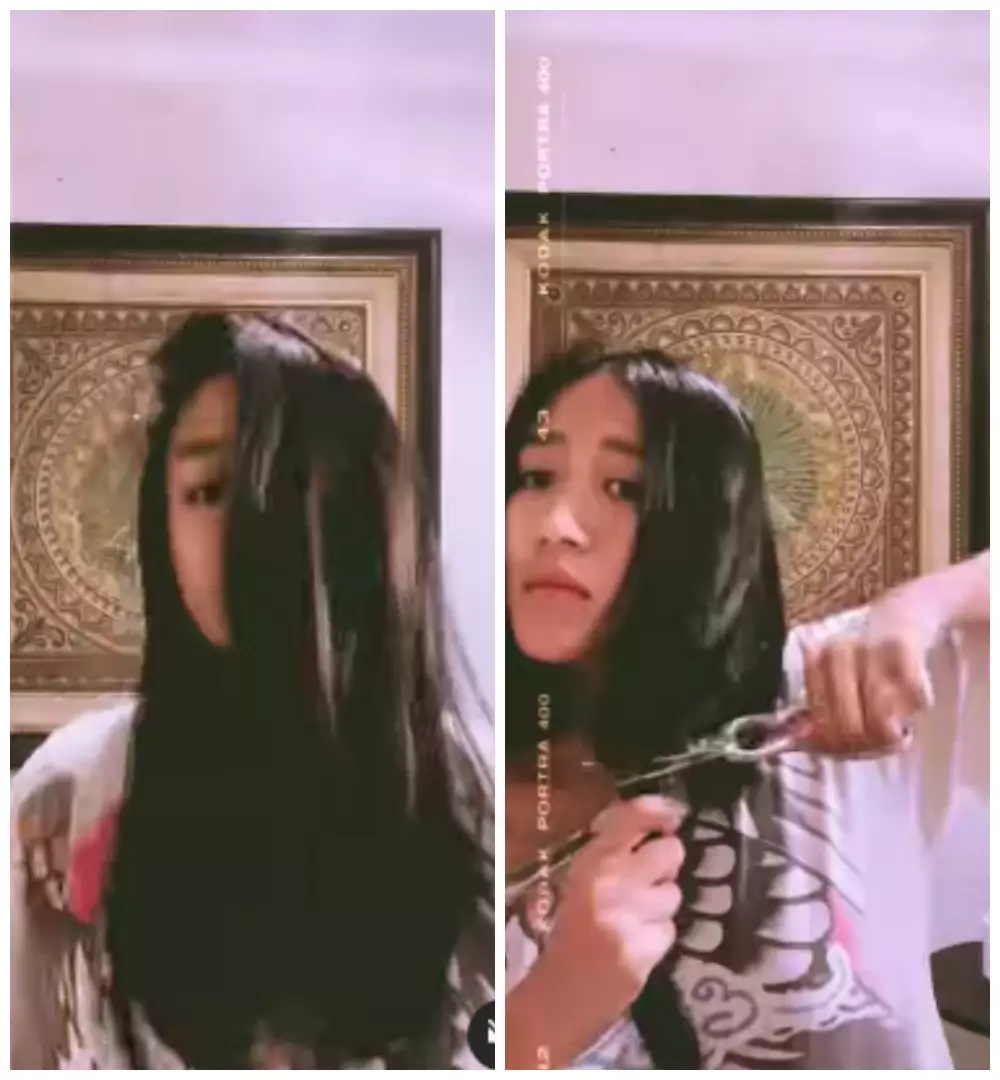 Chef Renatta potong rambut © 2022 brilio.net