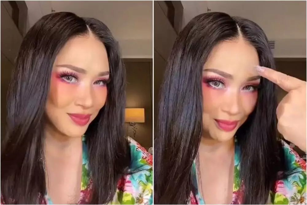 momen titi dj lepas wig © instagram