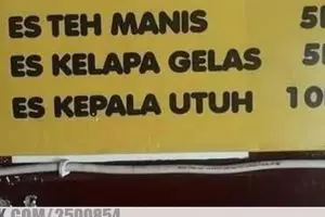 11 Tulisan typo spanduk warung makan ini bikin pembeli bingung
