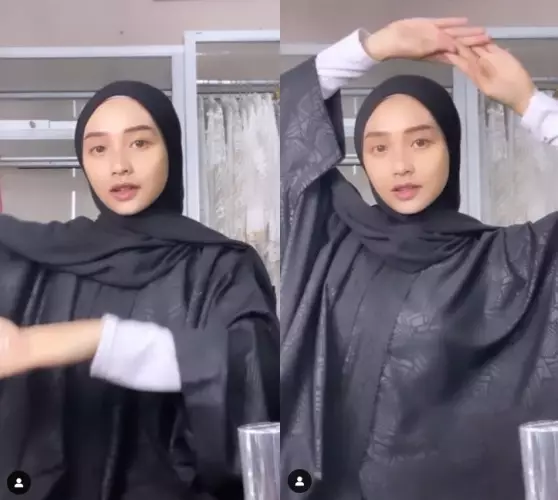 Ega DA dipoles makeup tebal oleh MUA © Instagram