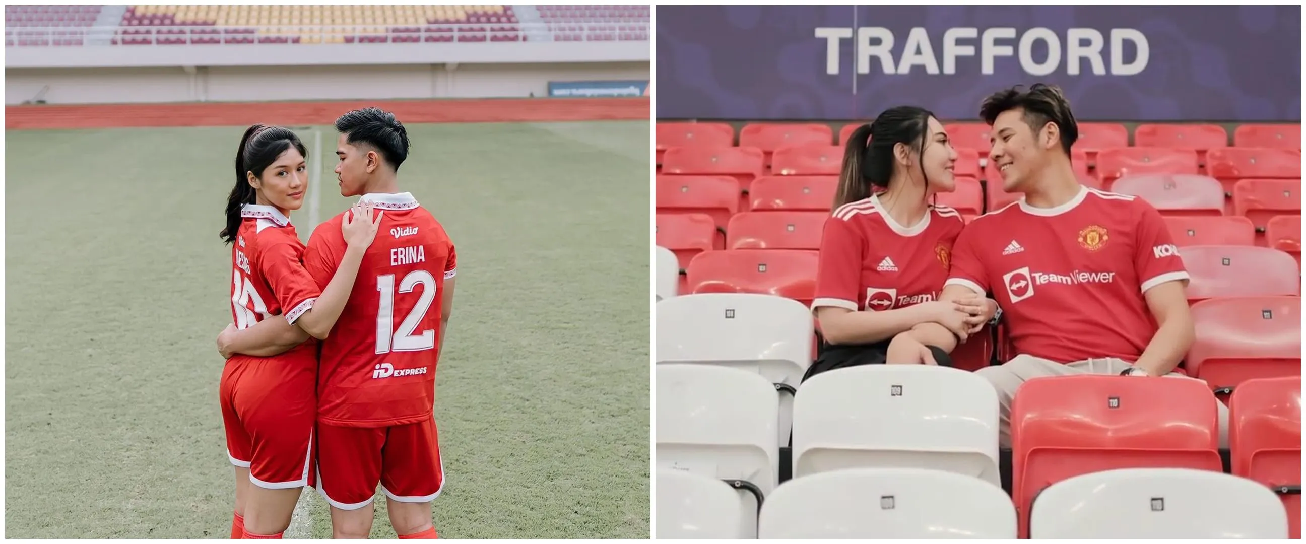 Gaya 9 pesohor Tanah Air prewedding di stadion, romantis bikin baper
