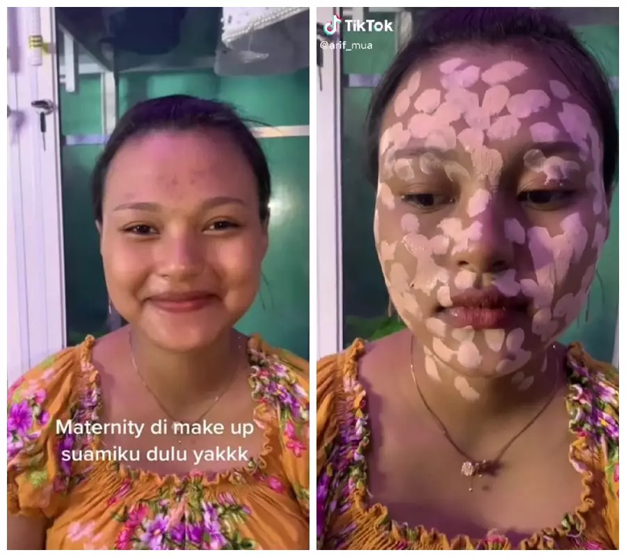 maternity shoot dirias suami sendiri © TikTok/@arif_mua
