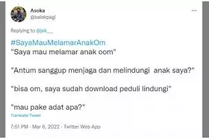 11 Cuitan kocak 'mau melamar anak om' ini bikin nyengir lebar