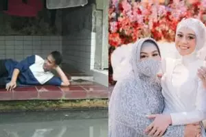 Potret ayah Lesty Kejora di kampung, santai nongkrong hingga motoran