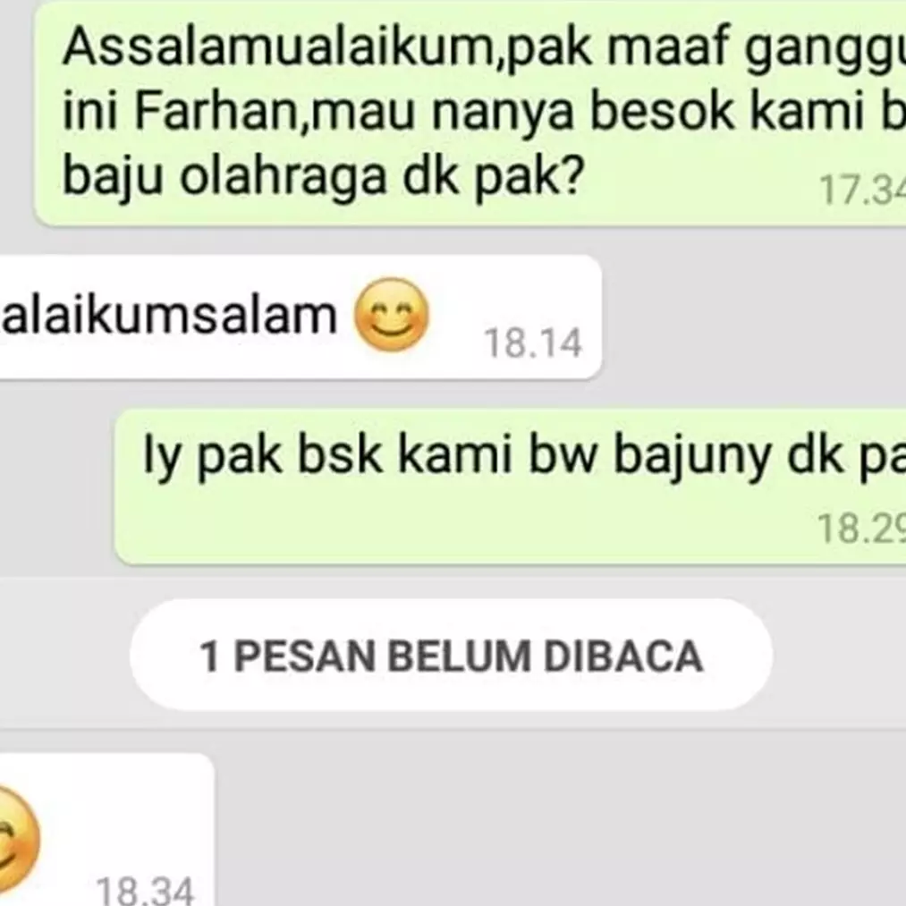 11 Balasan chat lucu guru saat ditanya siswa ini bikin senyum lebar