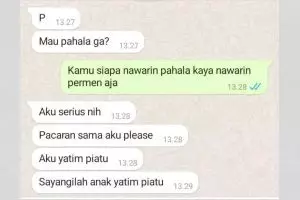 11 Chat orang ngajak pacaran nggak romantis, endingnya bikin ngakak