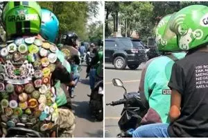 11 Potret lucu baju penumpang ojek online, nyeleneh bikin salah fokus 