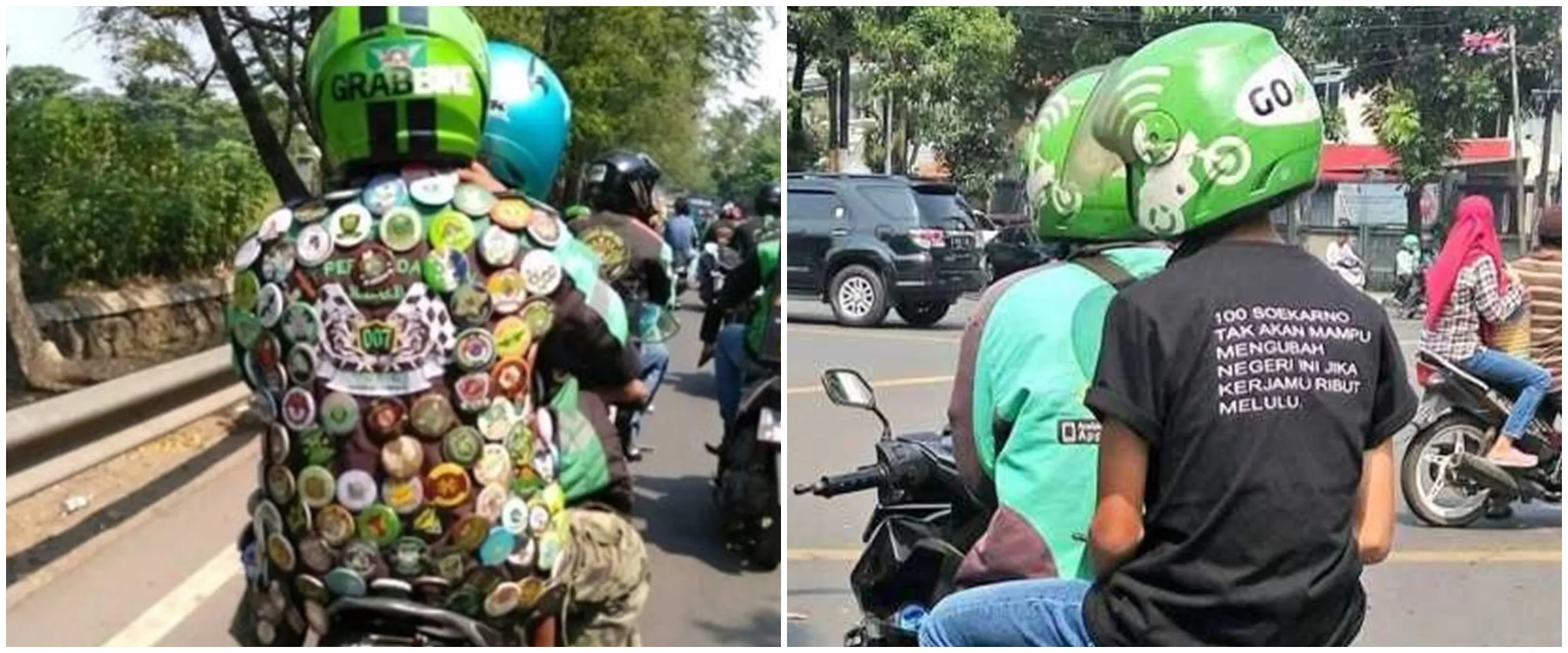 11 Potret lucu baju penumpang ojek online, nyeleneh bikin salah fokus 