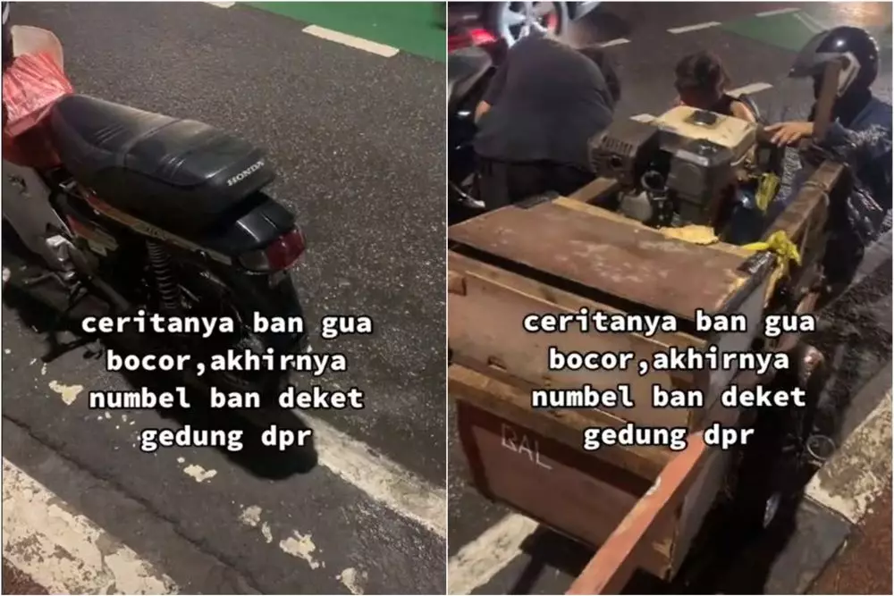 momen apes pria tambal ban © TikTok momen apes pria tambal ban © TikTok