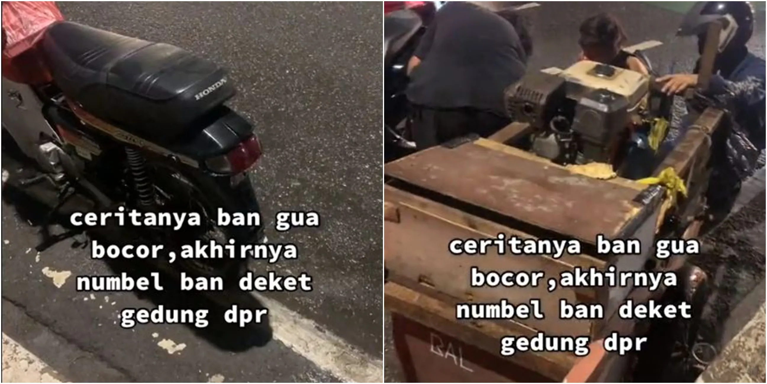 Apesnya pria ini, niat tambal ban justru kena razia satpol PP