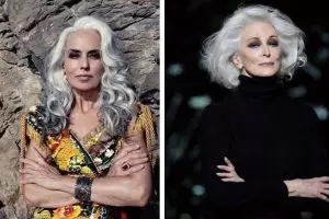 11 Pesona Carmen Dell'Orefice, supermodel tertua berusia 91 tahun