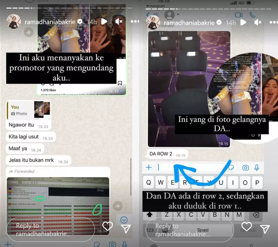 Nia Ramadhani serobot kursi penonton © berbagai sumber