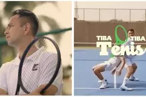 Momen Raffi Ahmad latihan tenis demi lawan Desta, didukung geng seleb