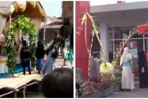 11 Lokasi dekorasi pelaminan ini unik, ada yang di atas genteng