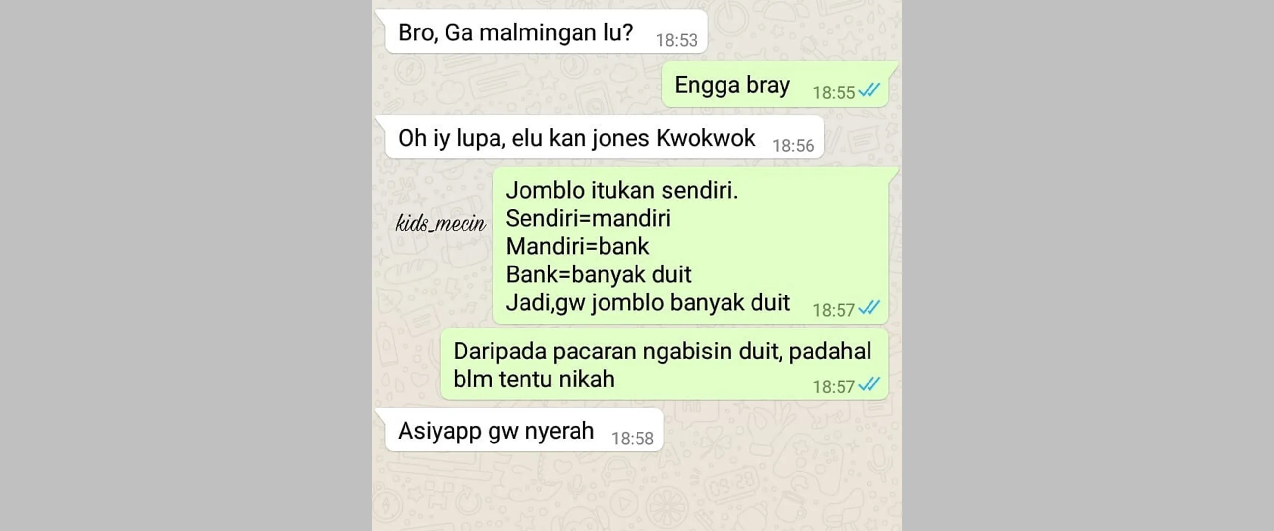 11 Chat lucu gagal mengejek teman ini endingnya bikin malu