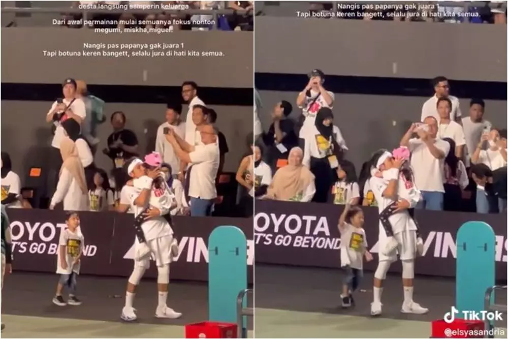 desta peluk anak tiba tiba tenis © TikTok desta peluk anak tiba tiba tenis © TikTok