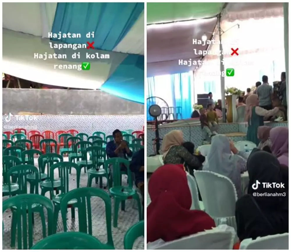 bikin hajatan di kolam renang takutnya hujan © berbagai sumber