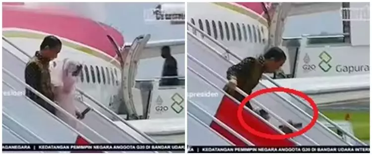 Iriana Jokowi terjatuh di tangga pesawat, begini kondisi terkininya