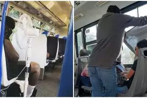 13 Akal-akalan orang hindari panas pas naik kendaraan umum, licik pol