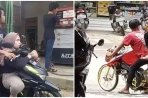 13 Tingkah nyeleneh cewek asal bisa bonceng, kok kepikiran ya?