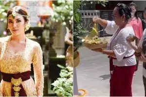 7 Momen Mahalini syukuran rumah baru, pakai upacara adat Melaspas