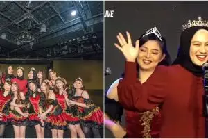Momen Melody manggung lagi bareng personel JKT48, pede pakai gamis