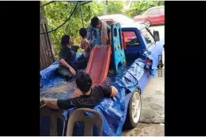 11 Potret kolam renang low budget ini bikin nyengir tapi kreatif