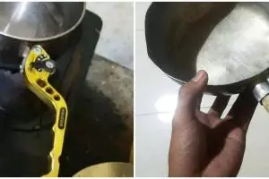 11 Ide nyeleneh orang benerin gagang panci, kreatifnya agak maksa