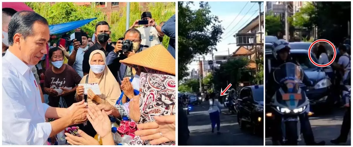 Ibu-ibu terobos iring-iringan Presiden Jokowi, begini kronologinya