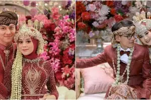 Tampak mirip, ini 7 beda kebaya nikah Lesty Kejora dan kakak iparnya