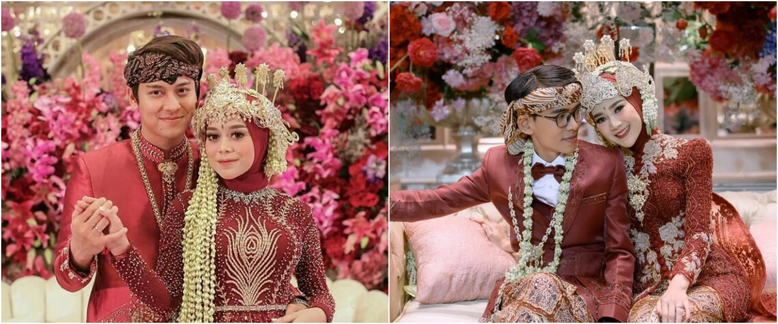 Tampak mirip, ini 7 beda kebaya nikah Lesty Kejora dan kakak iparnya