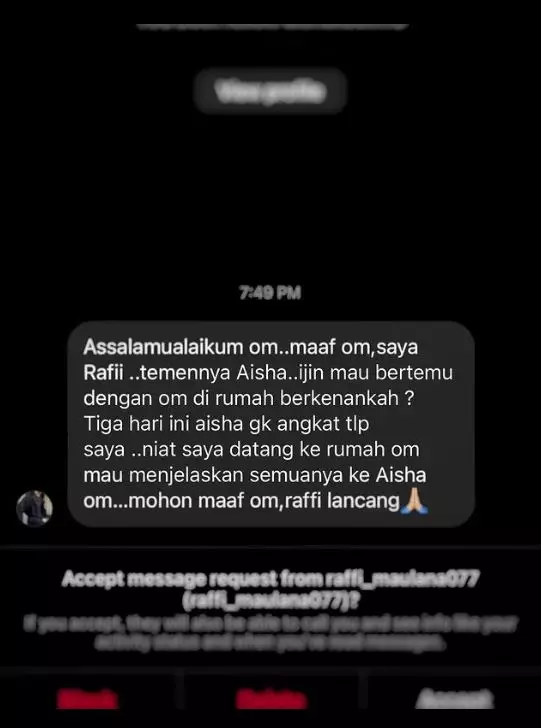 Irfan Hakim dapat pesan dari teman cowok putrinya © 2022 Instagram  Irfan Hakim dapat pesan dari teman cowok putrinya © 2022 Instagram