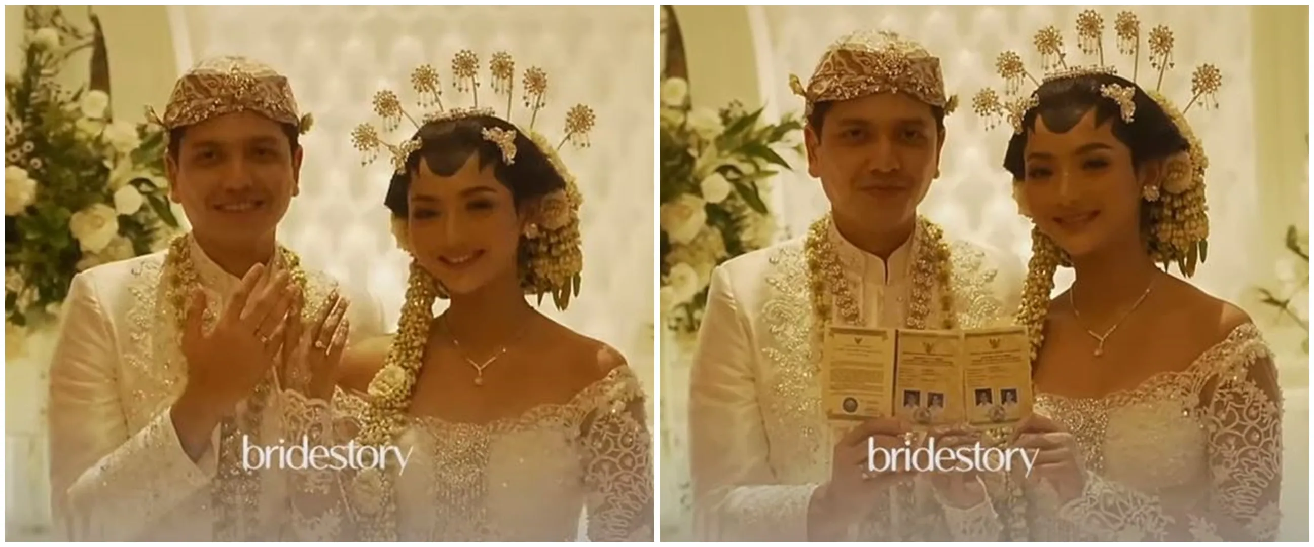 13 Momen akad nikah Glenca Chysara & Rendi Jhon, maskawin 3 mata uang