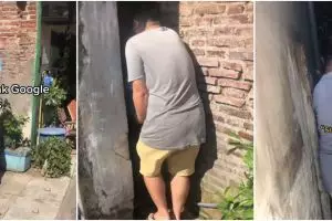 Jalan kaki lewat gang sempit, dua pria ini endingnya bernasib apes