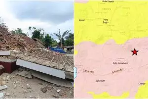 Titik pusat gempa Cianjur terletak pada kawasan rawan bencana
