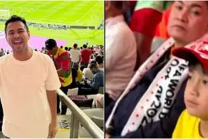 Momen Raffi dan Rafathar nonton Piala Dunia di Qatar, antre dari subuh