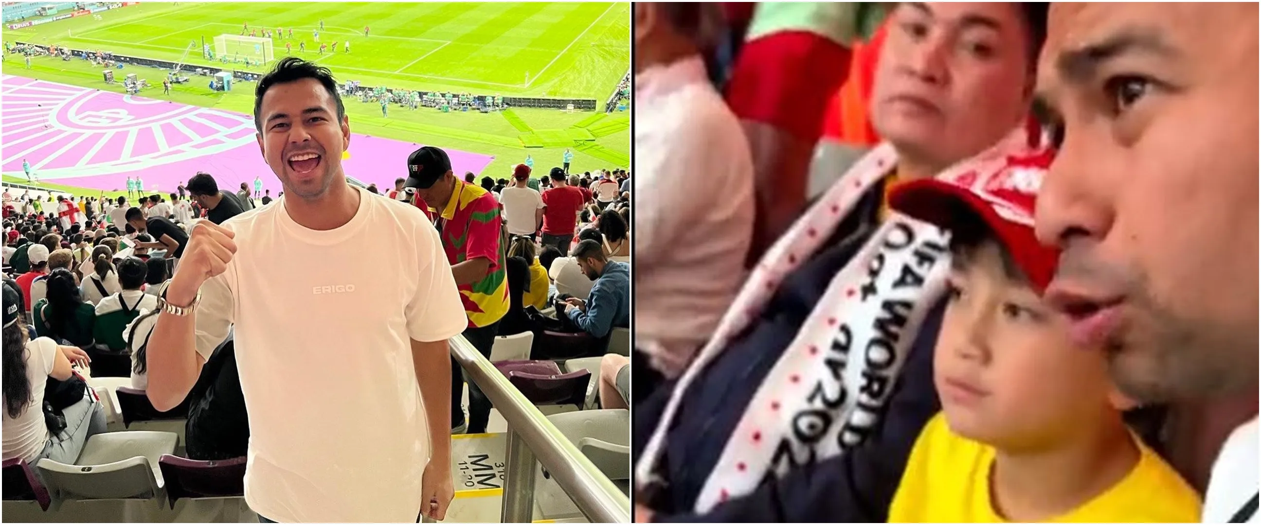 Momen Raffi dan Rafathar nonton Piala Dunia di Qatar, antre dari subuh