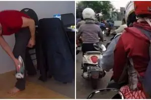 11 Tingkah nyeleneh orang pas buru-buru, ada aja cara akali waktu