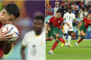 Ronaldo jadi pemain pertama yang cetak gol di 5 edisi Piala Dunia