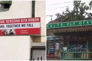 11 Tulisan di spanduk salah translate, artinya langsung beda