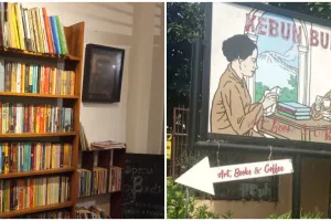 Baca buku impor dan nongkrong asyik di Kebun Buku bernuansa tempo dulu