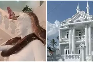 Dijaga satpam ular, 11 potret rumah bak istana bergaya Yunani di Garut