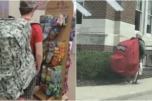 11 Potret lucu orang bawa tas jumbo ini bikin yang lihat heran